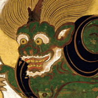 Image of "Wind and Thunder Gods, by Tawaraya Sotatsu, Edo period, 17th century (National Treasure, Kenninji, Kyoto)"