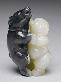 Image of "Man and bear Qing dynasty, 18th - 19th century"
