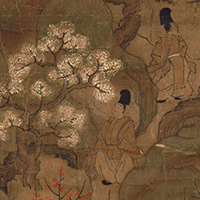 Image of "Parody of Aging as a walk on Oinosaka Slope, Artist unkown, Kamakura period, 14th century"
