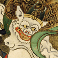 『重要文化財　風神雷神図屏風（部分）　尾形光琳筆　江戸時代・18世紀 』の画像