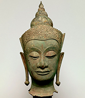 Image of "Head of Crowned Buddha, Ayutthaya, Thailand, Ayutthaya period, 16th - 17th century (Gift of Mr. Miki Sakae)"