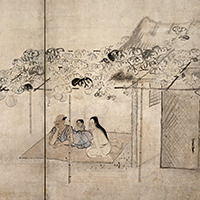 『国宝　納涼図屏風（部分）　久隅守景筆　江戸時代・17世紀』の画像