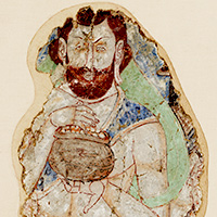 Image of "Drona, Cave 224, Kizil Grottoes, China, Tang dynasty, 7th century, Otani collection"