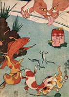 『金魚づくし・百ものがたり　歌川国芳筆　江戸時代・19世紀』の画像