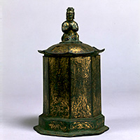 Image of "Octagonal Sarira Casket (Relic container), Attributed provenance: Gwangyang, Korea, Unified Silla dynasty, 8th-9th century (Important Art Object, Gift of the Ogura Foundation)"