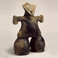Image of "Dogu from Nakappara site, Nagano Prefecture, Jomon period, 2000 BC - 1000 BC (Togariishi Museum of Jomon Archeology, Chino city, Nagano)"