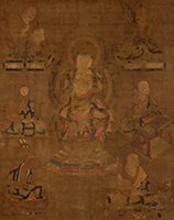 Image of "Shakyamuni with Six Patriarchs, Kamakura period, 13th century"
