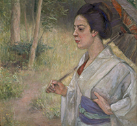 『美人散歩（逍遥）　黒田清輝筆　明治28年(1895)』の画像