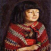 『重要文化財　麗子微笑（部分）　岸田劉生筆　大正10年(1921)』の画像