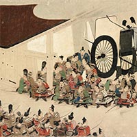 Image of "Narrative Picture Scroll of the Chronicle of the Heiji Civil War: The Removal of the Imperial Family to Rokuhara, Kamakura period, 13th century (National Treasure, Gift of Mr. Matsudaira Naoaki)"