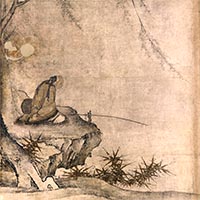 Image of "Taikobo (Chinese statesman Lu Shang) and Bun'o (King Wen), Formerly sliding door paintings at Daisen-in, Daitokuji, Kyoto, Attributed to Kano Motonobu, Muromachi period, 16th century (Important Cultural Property)"