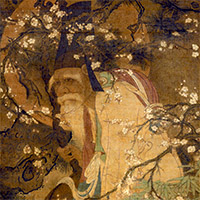 『重要美術品　梅下寿老図（部分）　伝雪舟等楊筆　室町時代・15世紀』の画像