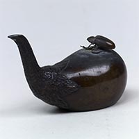 Image of "Water DropperDesign of eggplant with Japanese gold beetle design, Edo period, 18th-19th century (Gift of Mr. Watanabe Toyotaro and Mr. Watanabe Masayuki)"