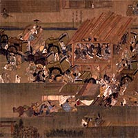 『国宝　一遍聖絵　巻第七（部分）　法眼円伊筆　鎌倉時代・正安元年(1299)』の画像