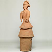 Image of "Haniwa (Terracotta Tomb Figure)Woman in Full Dress, From Yokotsuka, Toyoshiro-cho, Isezaki-shi, Gunma, Kofun period, 6th century (Important Cultural Property)"