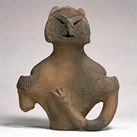 Image of "Dogu (Clay Figurine), From Kamikurokoma, Misaka-cho, Fuefuki-shi, Yamanashi, Jomon period, 3000-2000 BC (Gift of Mr. Miyamoto Naokichi)"