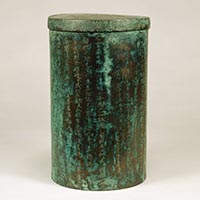 Image of "Bronze Sutra Case, Heian period, dated 1103 (Important Cultural Property)"