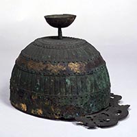 Image of "Visored Helmet, From Otsukayama Tumulus, Gion, Kisarazu-shi, Chiba, Kofun period, 5th century"