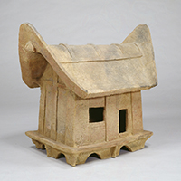 Image of "House,  Haniwa (Terracotta Tomb Ornament), From Shiraishi Inariyama Tumulus, Fujioka-shi, Gunma, Kofun period, 5th century"