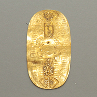 Image of "Gold Coins "Shotoku-koban", From Ginza 6-chome, Chuo-ku, Tokyo, Edo period, 18th century"