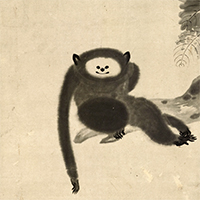 Image of "Monkey (detail), By Kano Sansetsu, Edo period, 17th century (Gift of Ms. Uematsu Kayoko)"