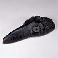 Image of "Stone Implement in Shape of Bird's Head, Excavated at Lushunkou, Dalian, Liaoning province, China, Neolithic period-Bronze Age, 2nd millennium BC (Gift of Ms. Sone Toshiko)"