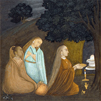 Image of "Worship of Linga (Bhairavi Ragini) (detail), 18th century"