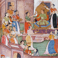 『ラズム・ナーマ（部分）　インド、ムガル派　16世紀末』の画像