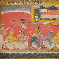 Image of "Conversation with Kunti(Bhagavata Purana) (detail), Ca. mid-16th century"