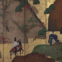 『重要文化財 蔦の細道図屏風(部分)　深江芦舟筆　江戸時代･18世紀』の画像