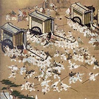 『重要文化財　車争図屏風（部分）　狩野山楽筆　江戸時代・慶長9年(1604)』の画像