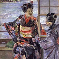 Image of "Maiko Girl (detail), By Kuroda Seiki, 1893 (Important Cultural Property)"
