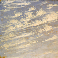 Image of "Clouds (detail), By Kuroda Seiki, 1914-21"