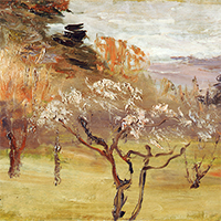 Image of "Plum Garden, By Kuroda Seiki, 1924"