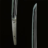 Image of "Katana Sword, Known as "Kanze Masamune" (detail), By Soshu Masamune, Kamakura period, 14th century (National Treasure)"