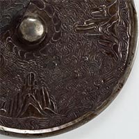 Image of "Mirror, Design of sea and islands (detail), Tang dynasty or Nara period, 8th century (National Treasure)"