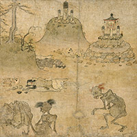『国宝　餓鬼草紙（部分）　平安時代・12世紀』の画像