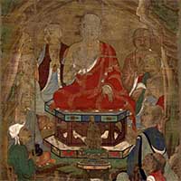 Image of "Sixteen Arhats: Second Arhat (detail), Heian period, 11th century (National Treasure)"
