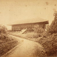 Image of "Opening of the Shosoin Repository, From the Jinshin Survey photographs (detail), By Yokoyama Matsusaburo, Dated 1872 (Important Cultural Property)"