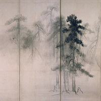 Image of "Pine Trees (detail), By Hasegawa Tohaku, Azuchi-Momoyama period, 16th century (National Treasure)"