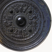 Image of "Mirror, Deity and horse carriage design (detail), From Samitatakarazuka Tumulus, Kawai-cho, Nara, Kofun period, 4th-5th century (Originally made in China, 2nd-3rd century) (Important Cultural Property)"