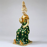 Image of "Woman, Three-color glaze, Tang dynasty, 8th century (Gift of Mr. Suzuki Eiichi)"