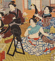『風流生人形　歌川(一寿斎)国貞筆　江戸時代・安政3年(1856)』の画像