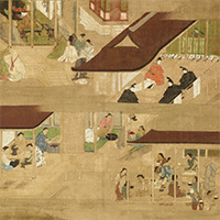 Image of "Life of Prince Shotoku (detail), Nanbokucho period, 14th century (Gift of Mr. Kawai Gyokudo)"