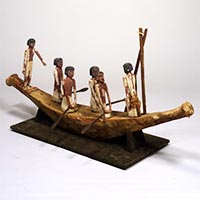 Image of "Model Boat, Excavated in Upper Egypt, Middle Kingdom, ca. 2025 - 1794 BC"