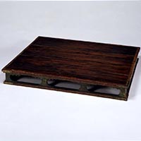 Image of "Sutra Desk, Decorated with tortoiseshell, Nara period, 8th century (Important Cultural Property)"