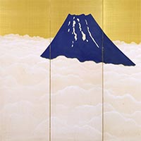 Image of "Mount Fuji Rising above Clouds (detail), By Yokoyama Taikan, Ca. 1913"