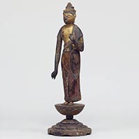 Image of "Standing Bodhisattva, Heian period, 12th century (Gift of Mr. Momose Osamu and Mrs. Momose Fumiko)"