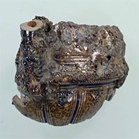 Image of "Lipped Jug with Salt-glazed "Fireffen-Germany-", 17th century"