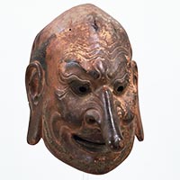 Image of "Gigaku Mask Chido, Asuka period, 7th century (Important Cultural Property)"
